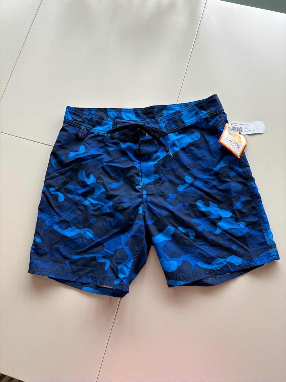 Sundek Blue & Navy Camo Board Shorts
